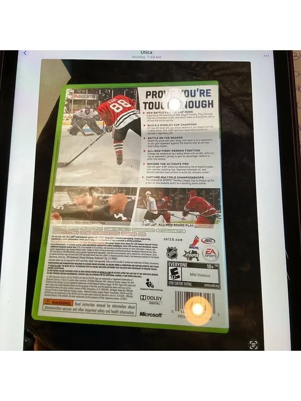 EA Sports, NHL 10, Xbox 360, hockey, video game, sports, tested